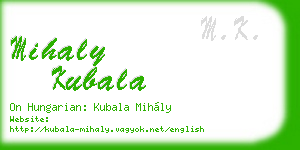 mihaly kubala business card